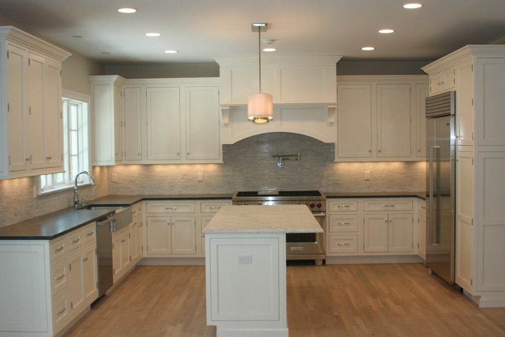 Jet Mist Granite for a Traditional Kitchen with a Asian Statuary and Kitchen by Ideal Tile of Stamford