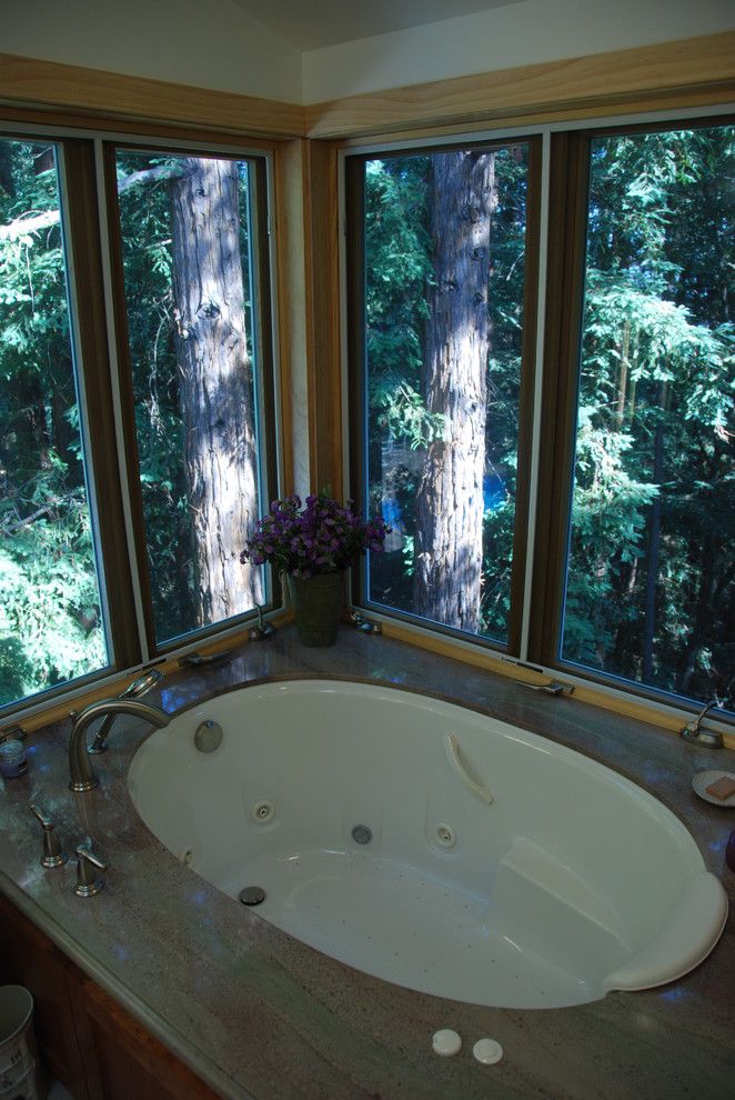 Jetta Tubs for a Contemporary Bathroom with a Jacuzzi Tub and Woodside, Ca by M. Designs Architects