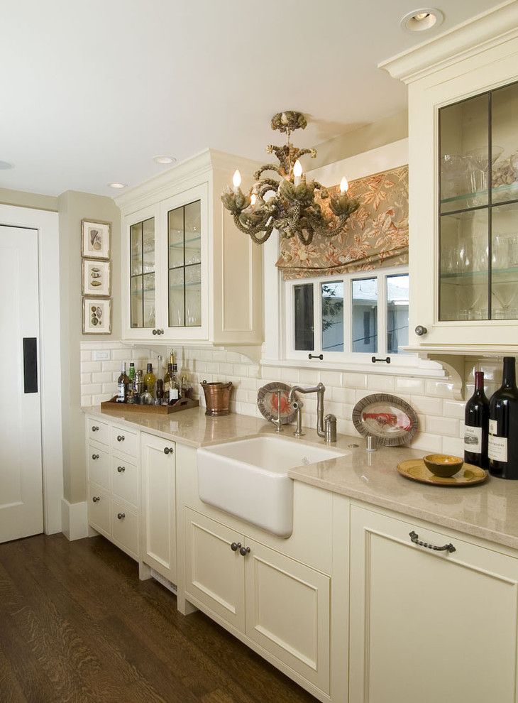 J&k Cabinets for a Traditional Kitchen with a White Kitchen and Pantry by Camber Construction