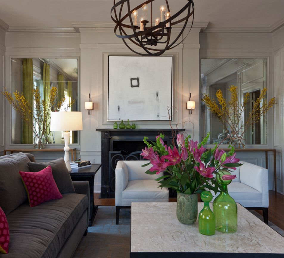 Julian Chichester for a Modern Living Room with a Marble Lamps and Refreshed Elegance by Beckwith Interiors