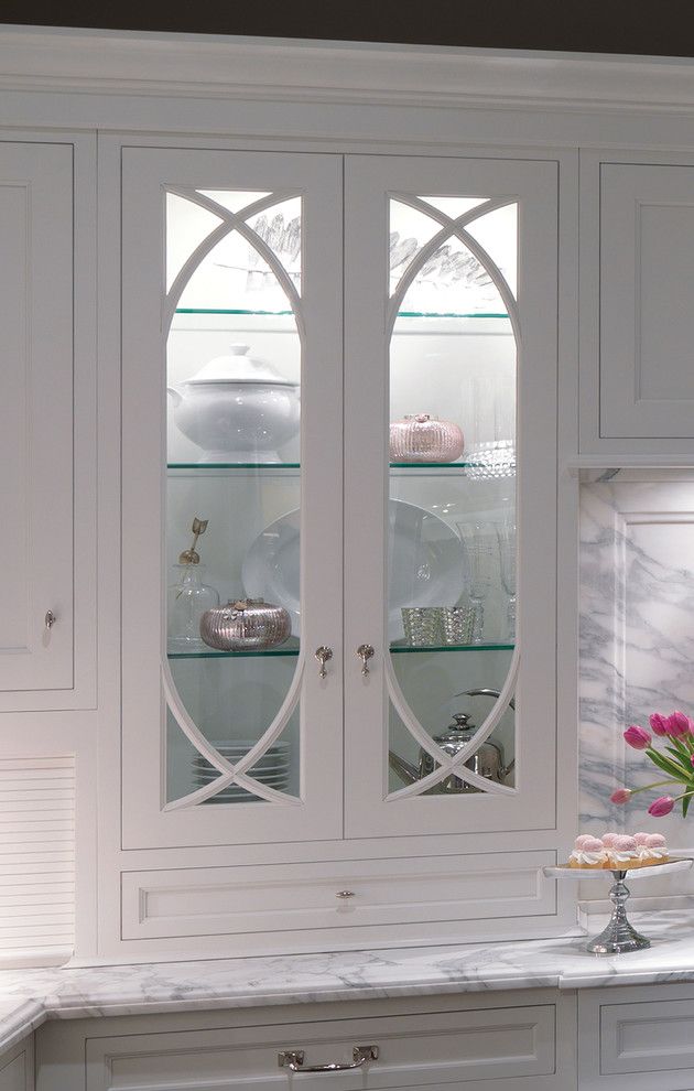 Katonah Hardware for a Traditional Kitchen with a Contemporary Cabinets Kitchen and a Romantic Contemporary Kitchen Getaway by Plain & Fancy Custom Cabinetry