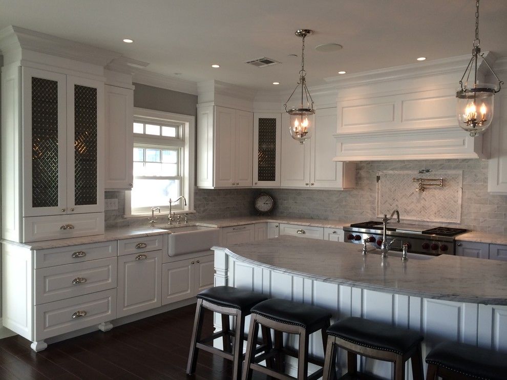 Katonah Hardware for a Transitional Kitchen with a Cup Handles and Breezy Pointe Kitchen by Marlene Ritland, Ckd   Kitchen Depot