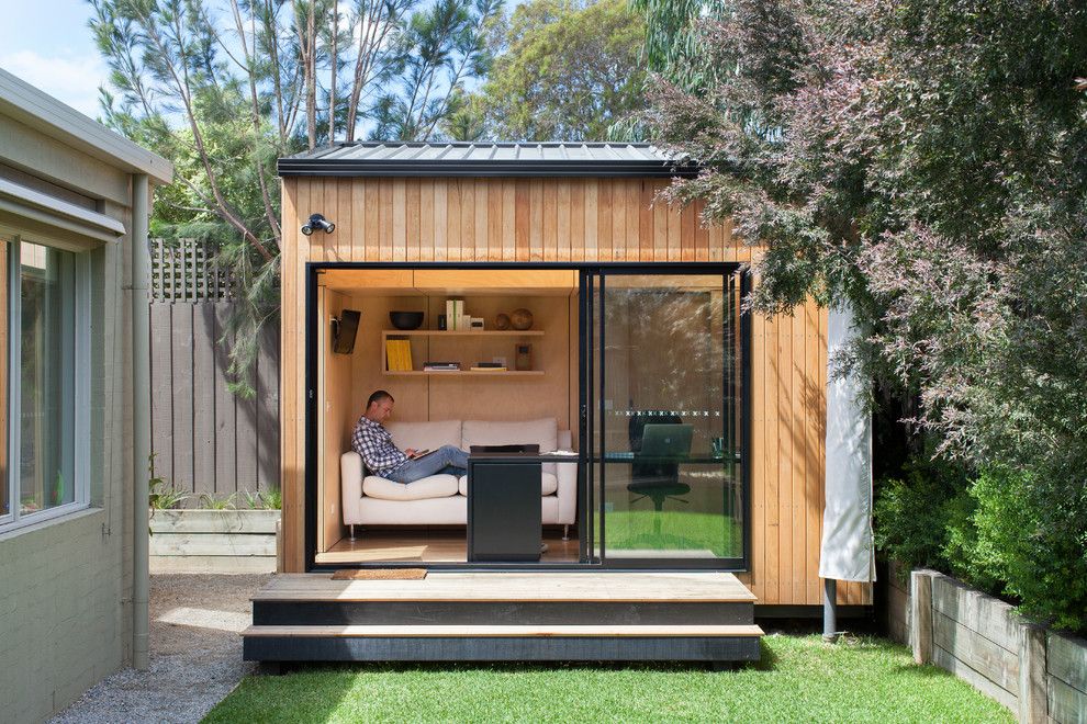 Kayak Shed for a Contemporary Shed with a Home Office and Blackburn Office Studio by Backyard Room