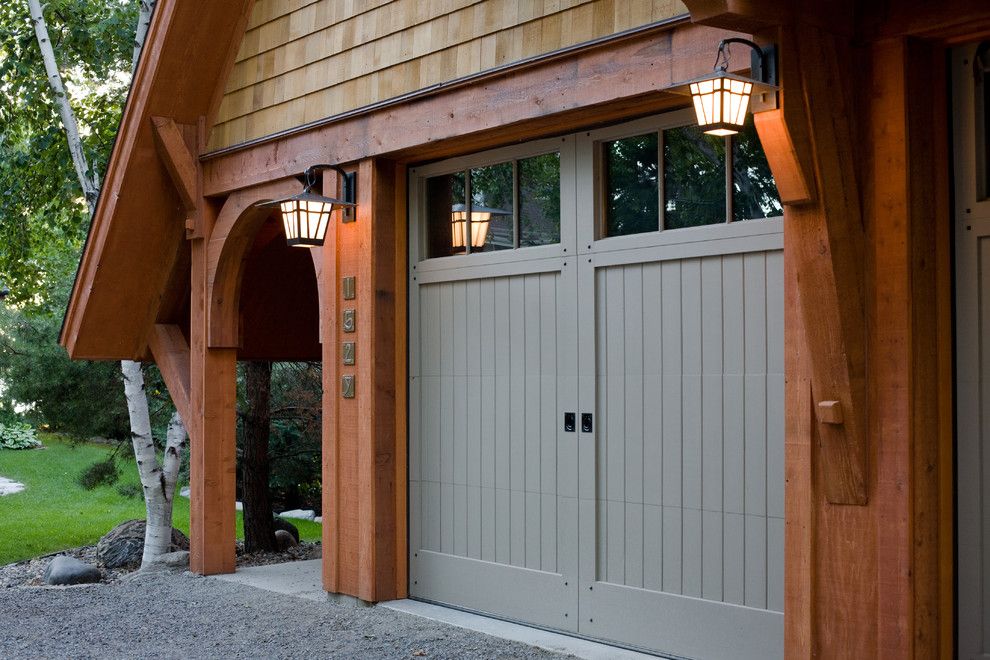 Kayak Shed for a Craftsman Garage with a Arched Doorway and Pulaski Carriage House by Murphy & Co. Design