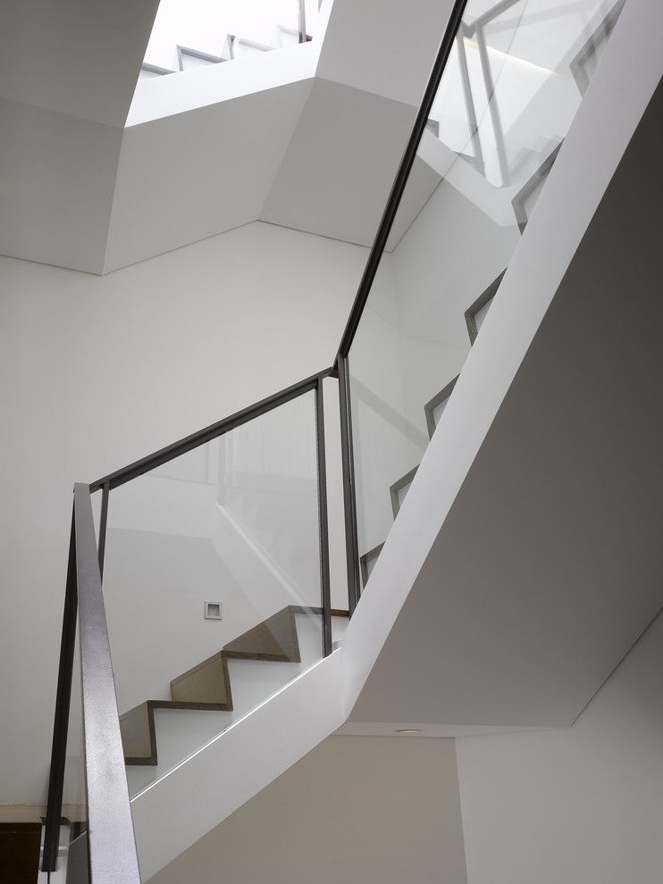 Ken Caryl Glass for a Modern Staircase with a Curved Stairs and Randal St by Ken Gutmaker Architectural Photography