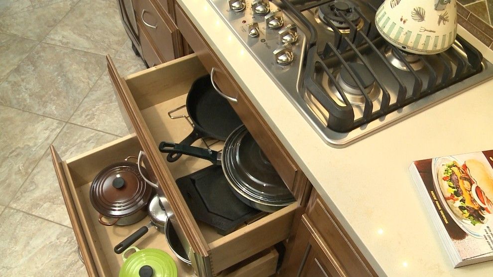 Kentwood Flooring for a Traditional Kitchen with a Pots Pans Drawer Kitchen Cabinets and Tim P by Curtis Lumber Ballston Spa