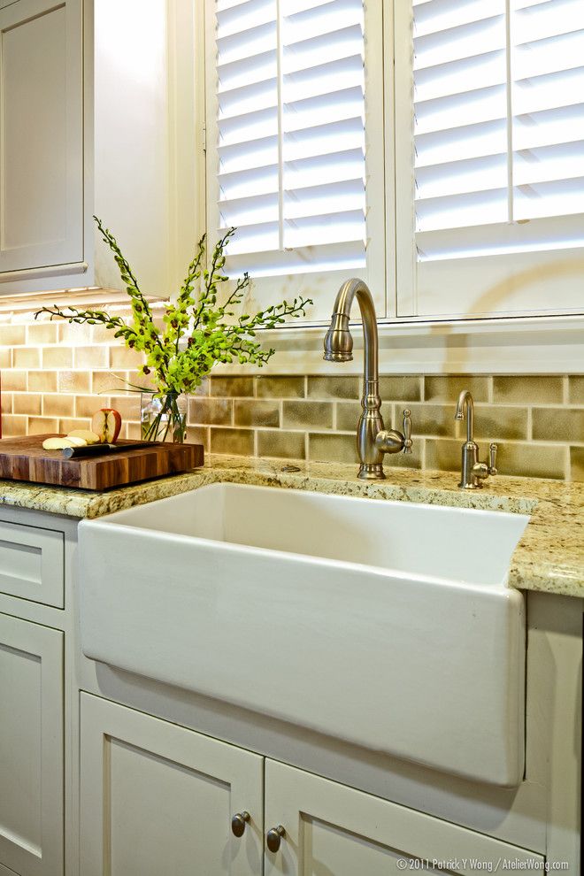 Kitchen Sink Lyrics for a Traditional Kitchen with a Apron Sink and 3rd Street Bungalow by Redbud Custom Homes