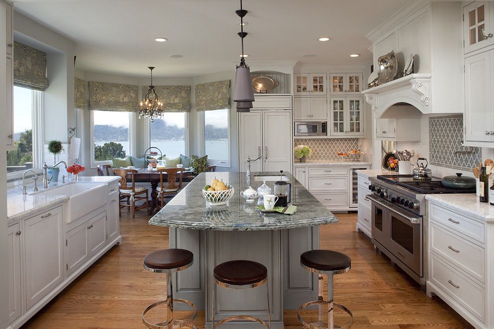 Kitchen Sink Lyrics for a Traditional Kitchen with a Under Cabinet Lighting and Project in Tiburon by Julie Williams Design