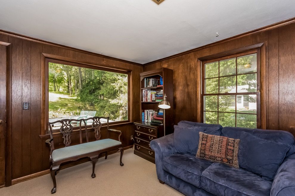 Klaffs for a Traditional Home Office with a Landscape and 22 Silver Brook Road, Westport, Ct by Jillian Klaff Homes