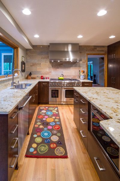 Knockdown Ceiling for a Transitional Kitchen with a Kitchen Remodel and Minnetonka Kitchen Remodel by Karkela Construction