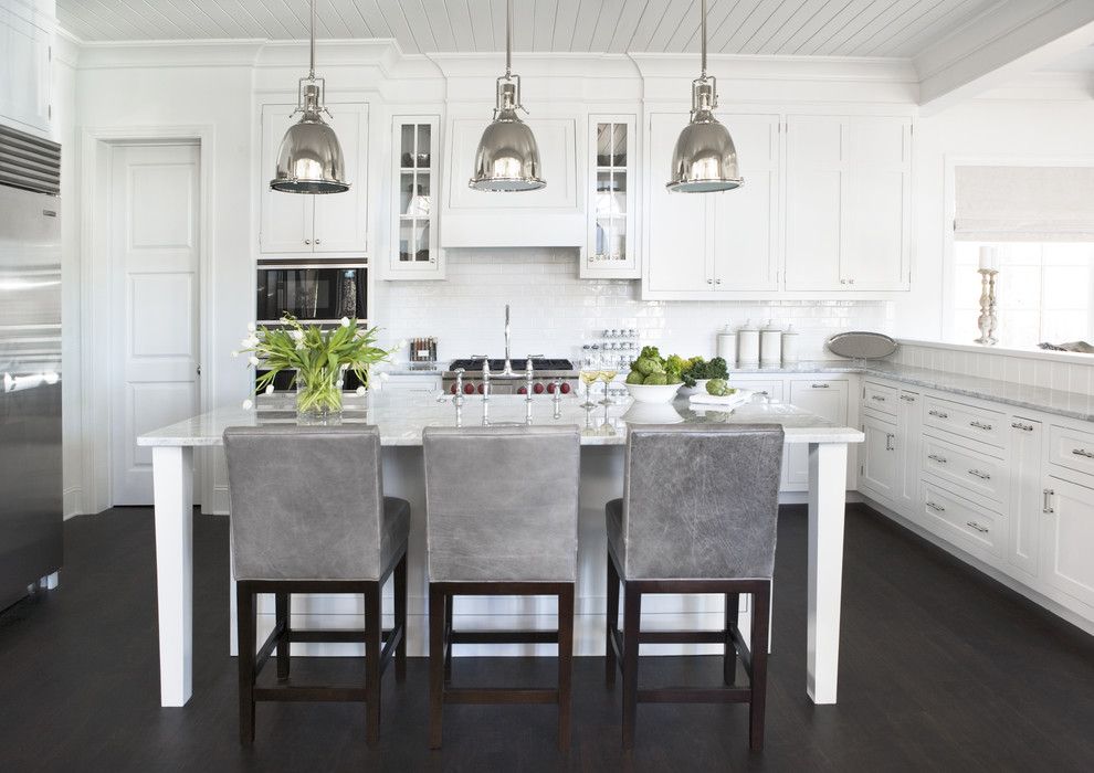 Kodiak Steel Homes for a Traditional Kitchen with a Tongue and Groove Ceiling and Lake Keowee: Smith Private Residence by Linda Mcdougald Design | Postcard From Paris Home