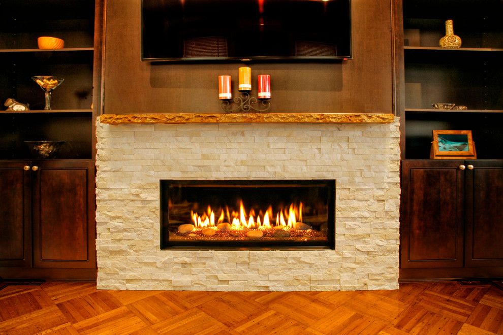 Kozy Heat for a Contemporary Living Room with a Modern Fireplace and Modern Fireplace in a Brooklyn Brownstone by Ember Fireplaces