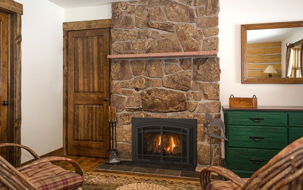 Kozy Heat for a Farmhouse Living Room with a Gas Insert and Gas Insert Fireplaces by Kozy Heat Fireplaces