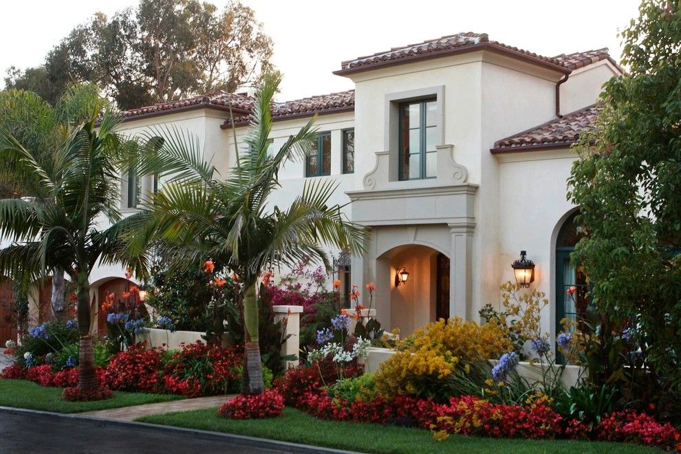 La Habra Stucco for a Mediterranean Exterior with a Bright Colors and Barnard Residence by Martha Picciotti