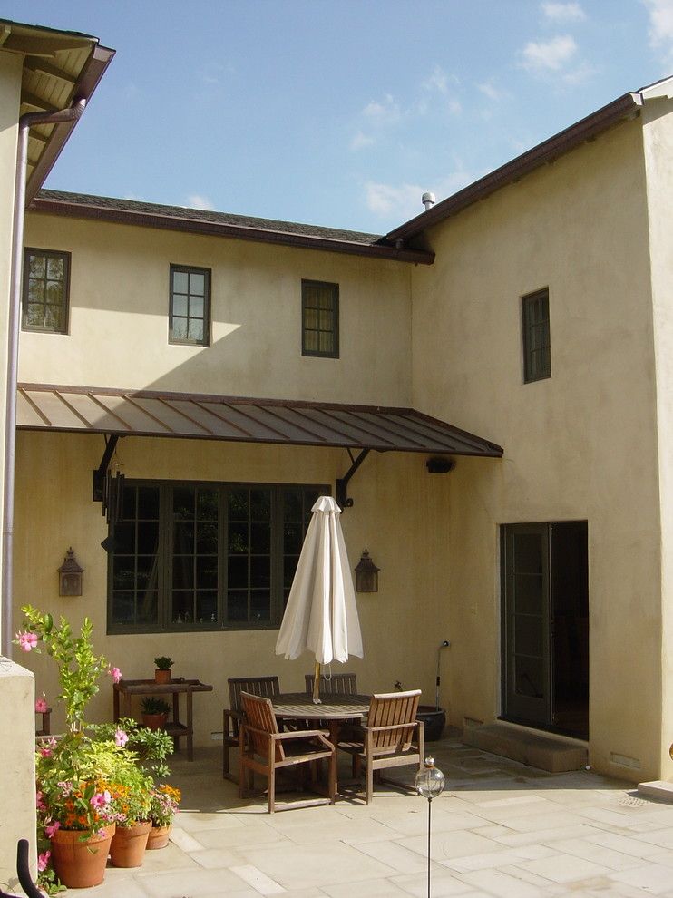 La Habra Stucco for a Mediterranean Patio with a Outdoor Lighting and Bowman Patio by Hugh Jefferson Randolph Architects