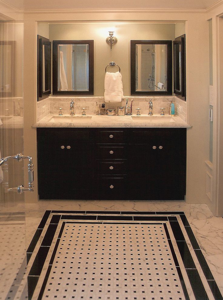 Lacy Bella Designs for a Traditional Bathroom with a Double Sink and Master Bathroom by Acanthus Architecture & Design, San Francisco, Ca