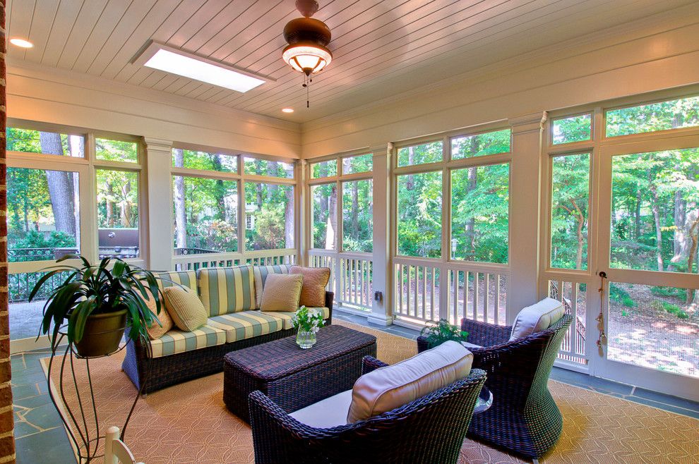 Lanai Porch for a Traditional Porch with a Deck and Porch Addition:  Southern Charm by Andrew Roby General Contractors