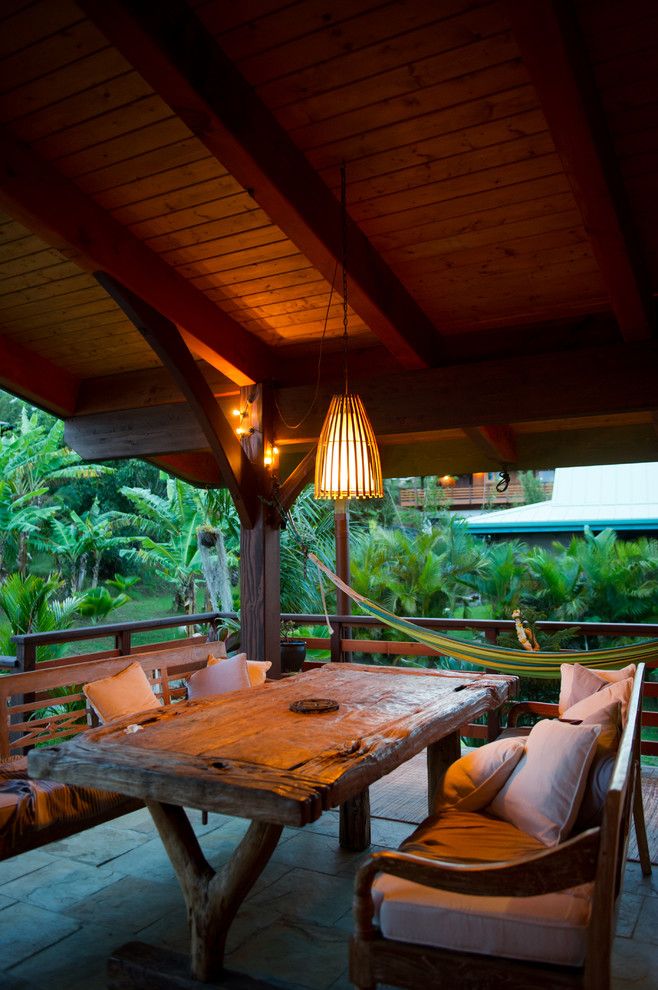 Lanai Porch for a Tropical Porch with a Al Fresco and Lifestyle by Design by Ashley Camper Photography