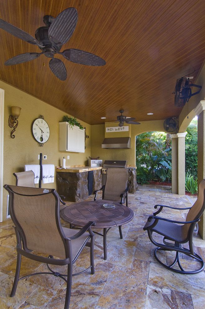 Lanais for a  Patio with a Maintenance Free Outdoor Ceiling and Robert Miano by Degeorge Ceilings Flooring and Custom Cabinetry
