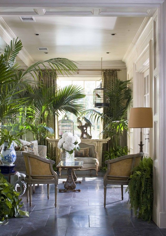 Lanais for a Victorian Sunroom with a Wood Molding and 2009 Southern Accents Showhome by Period Homes, Inc.