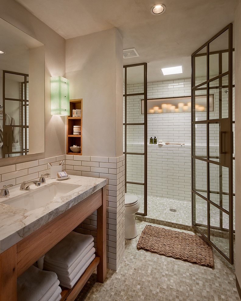 Lansing Building Products for a  Bathroom with a Steel Shower Enclosure and Steel Projects by Janus Custom Building Products