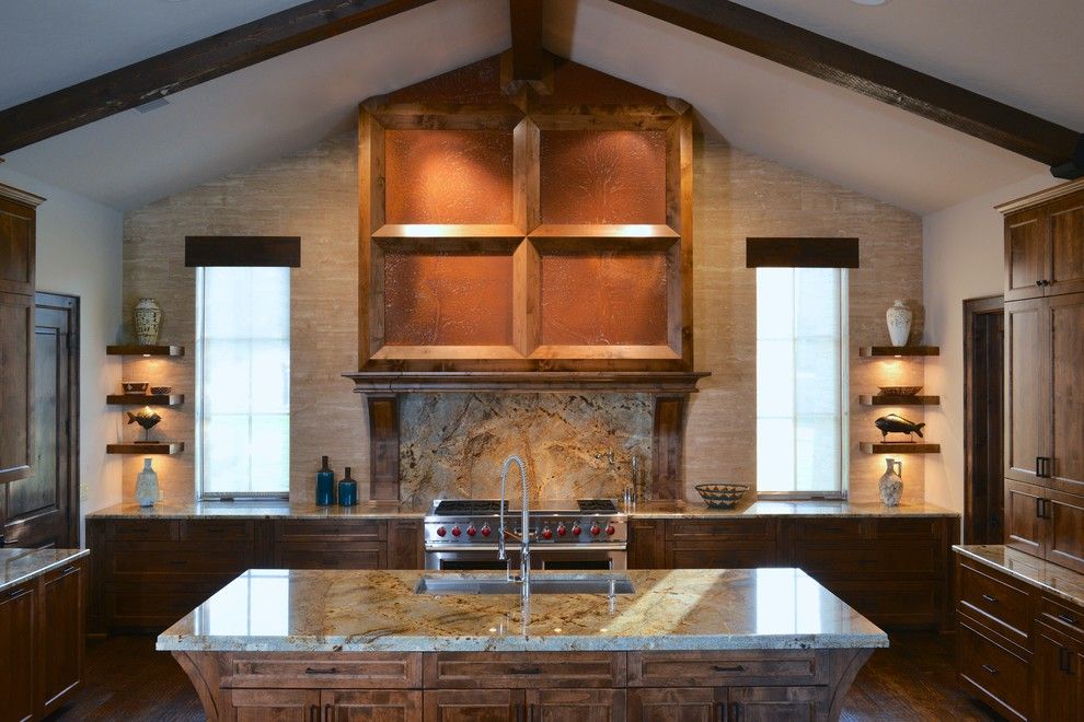 Lapidus Granite for a Transitional Kitchen with a Alder Kitchen Cabinets and Rustic Modern by Avid Associates Llc