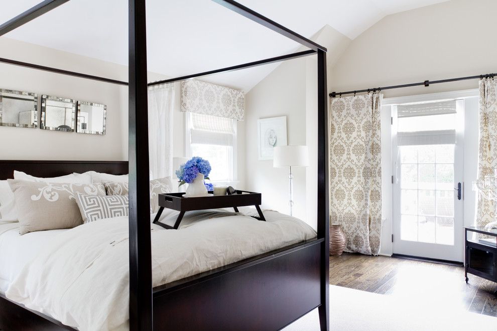 Lee Jofa for a Traditional Bedroom with a Curtain Rings and My Houzz: Iris Dankner by Rikki Snyder