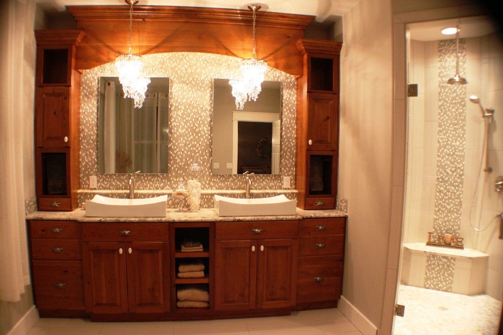 Legacy Cabinets for a Traditional Bathroom with a Legacy Mill Cabinet Nw Llc and Custom Cabinets for Private Residence in Kennewick, Wa by Legacy Mill & Cabinet Nw Llc