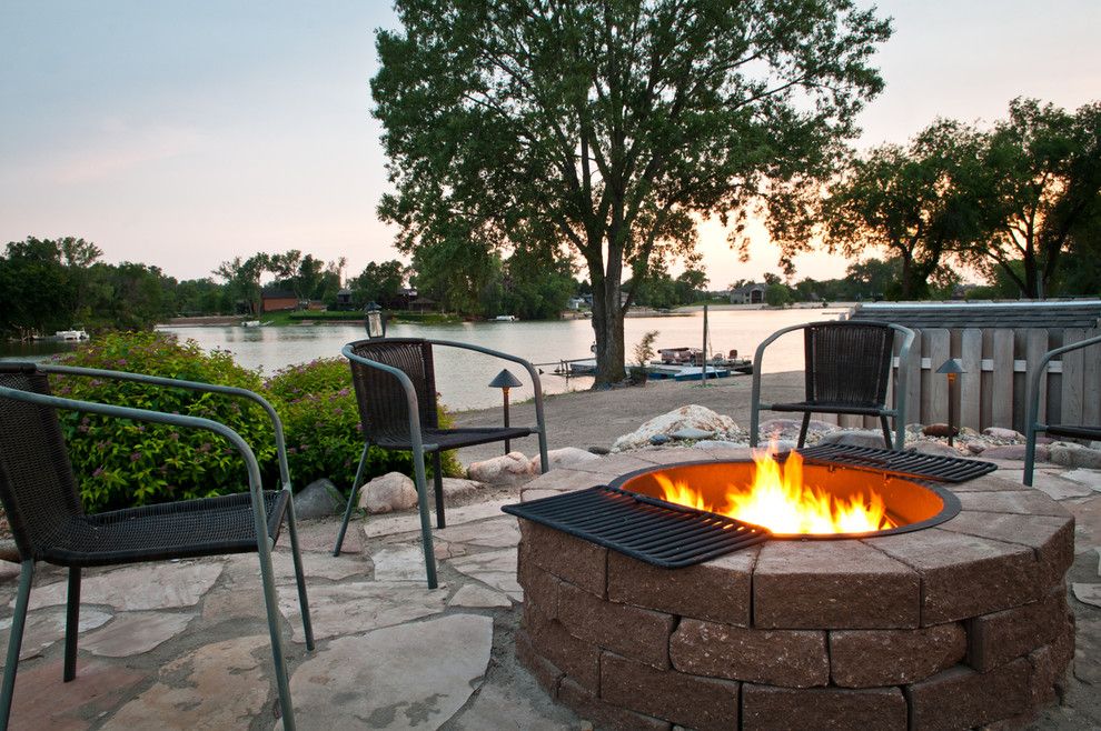 Legacy Homes Omaha for a Contemporary Landscape with a Outdoor Seating and Patio and Fire Pit   Summer 2011 by Sun Valley Landscaping