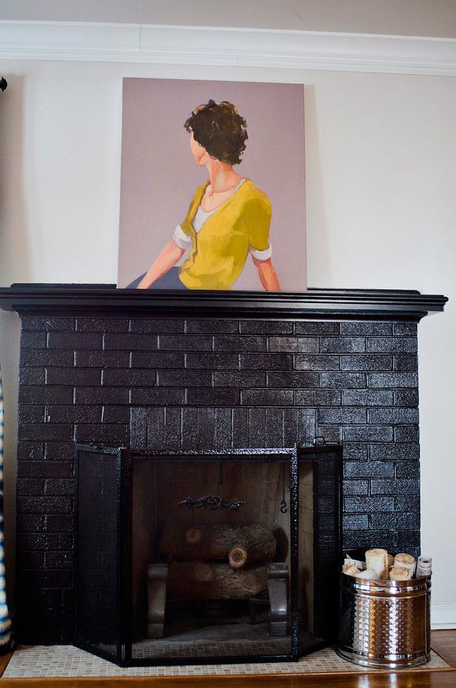 Legacy Homes Omaha for a Eclectic Living Room with a Tile Hearth and Birdhouse Design by Jessica Mckay