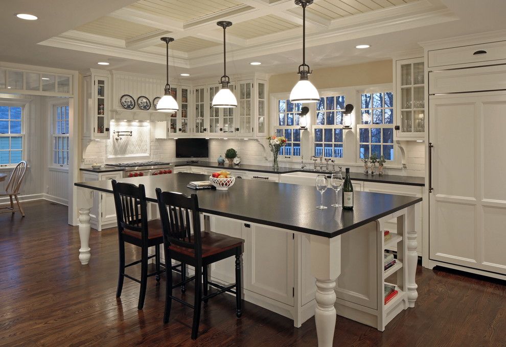 Legacy Homes Omaha for a Farmhouse Kitchen with a Built in and Project 'Thirty Four' by Cramer Kreski Designs