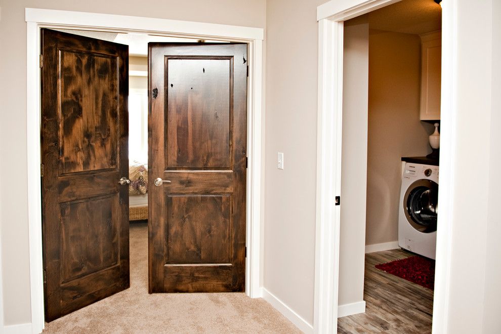 Lemieux Doors for a Modern Spaces with a Knotty Alder and Parent Builders Inc, Spring Parade of Homes by Heritage Millwork Inc