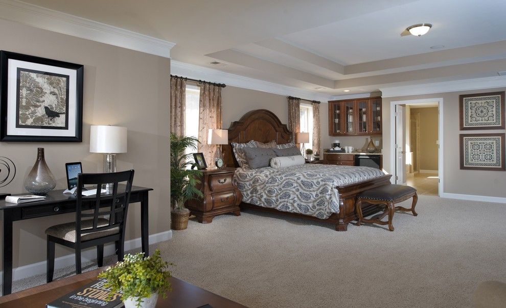 Lennar Atlanta for a Transitional Bedroom with a Reading Area and Owners Retreat by Lennar Atlanta