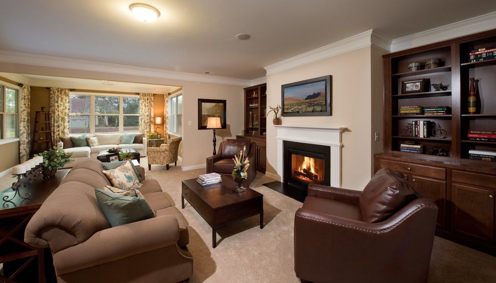 Lennar Atlanta for a Transitional Family Room with a Fireplace and Family Room by Lennar Atlanta