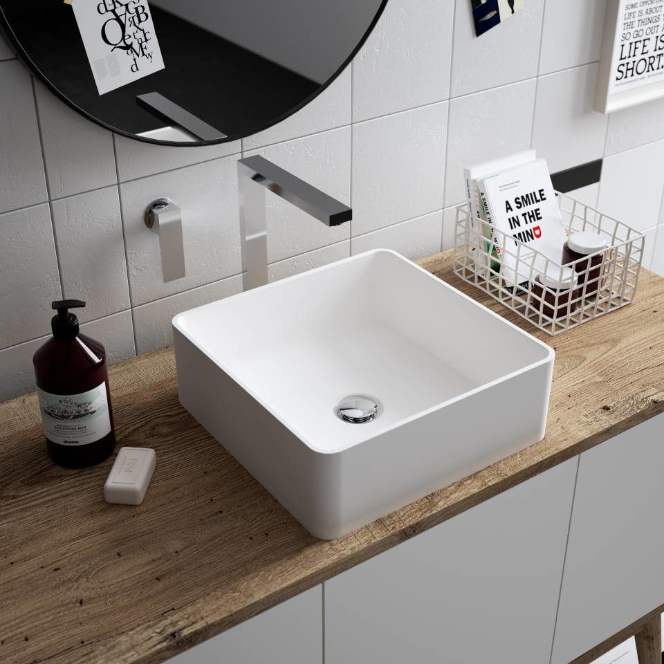Lg Hausys for a Contemporary Bathroom with a Acrylique and Nouvelles Vasques Lg Hausys by Mobistrat Lg Hausys