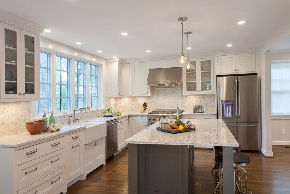 Lg Viatera for a Traditional Kitchen with a Interior Designer and Bethesda Two Story Addition   Coty Winner by Grossmueller's Design Consultants