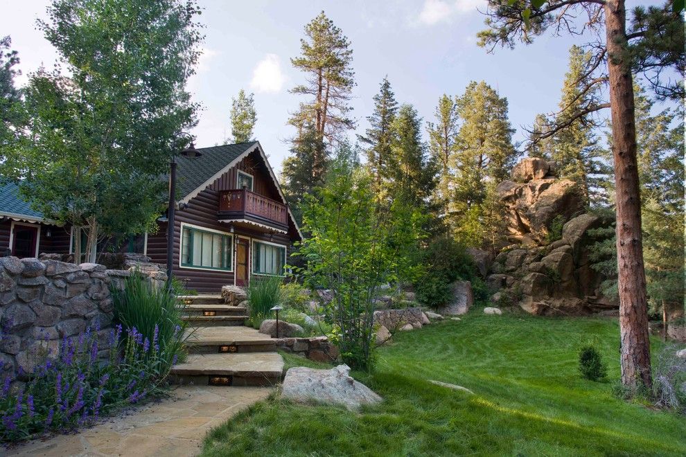 Lifescapes for a Rustic Landscape with a Mountain Landscape Architect and Mountain Retreat by Lifescape Colorado.