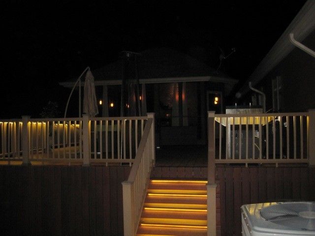 Lightingdirect.com for a Traditional Porch with a Dimmable Lights and Deck and Balcony Design with Led Lighting by Environmentallights.com