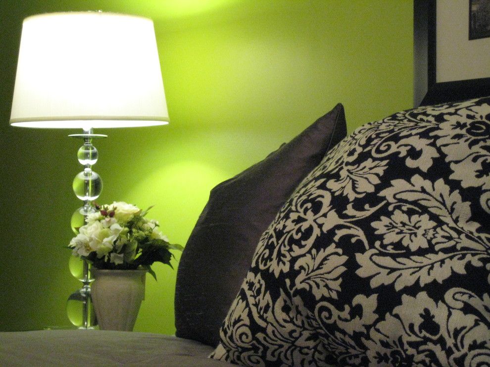 Lime Lush Boutique for a Eclectic Bedroom with a Damask and Green Chic by Tlc Designs