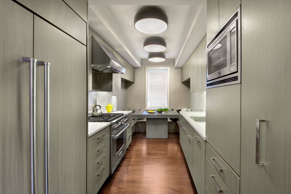 Lockwood Flooring for a Contemporary Kitchen with a 3 Ceiling Lights and Leroy Street by Specht Architects