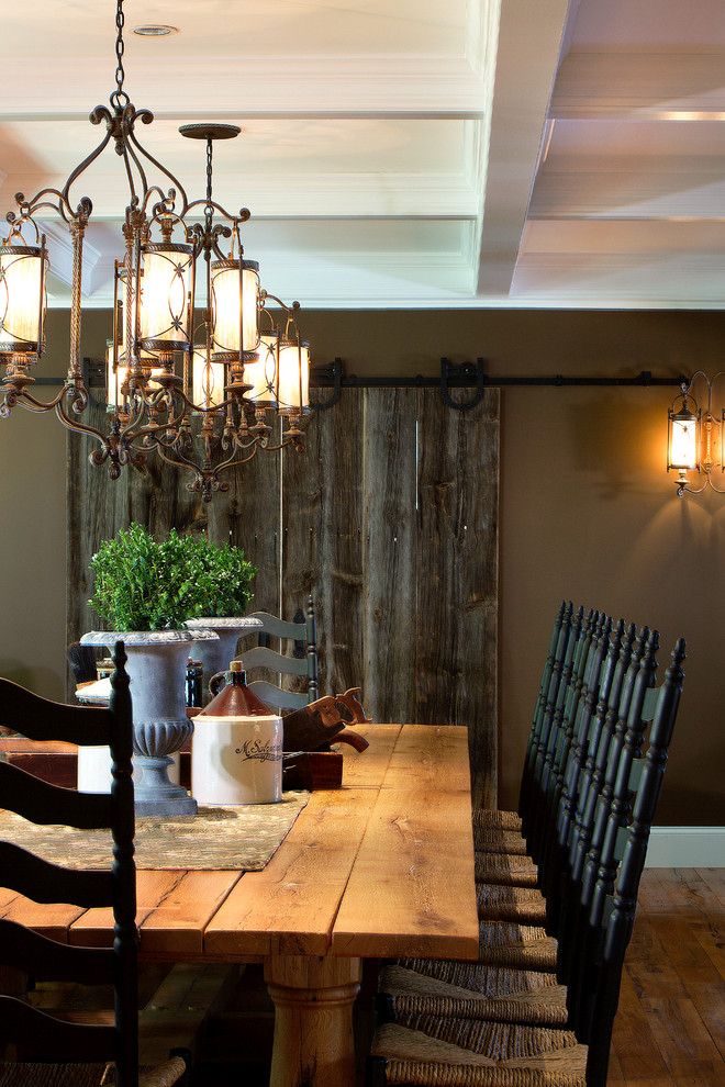 Longleaf Lumber for a Farmhouse Dining Room with a Oak and Reclaimed White Oak Dining Table by Longleaf Lumber Inc