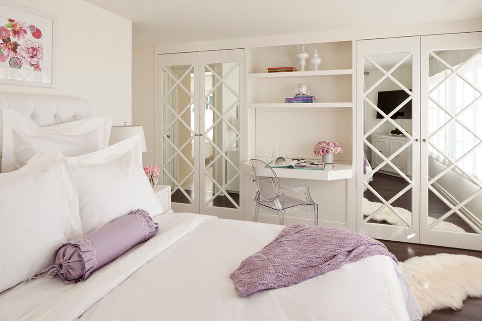 Louis Shanks for a Traditional Bedroom with a Light Purple Throw and Sunset Plaza by Smith Firestone Associates