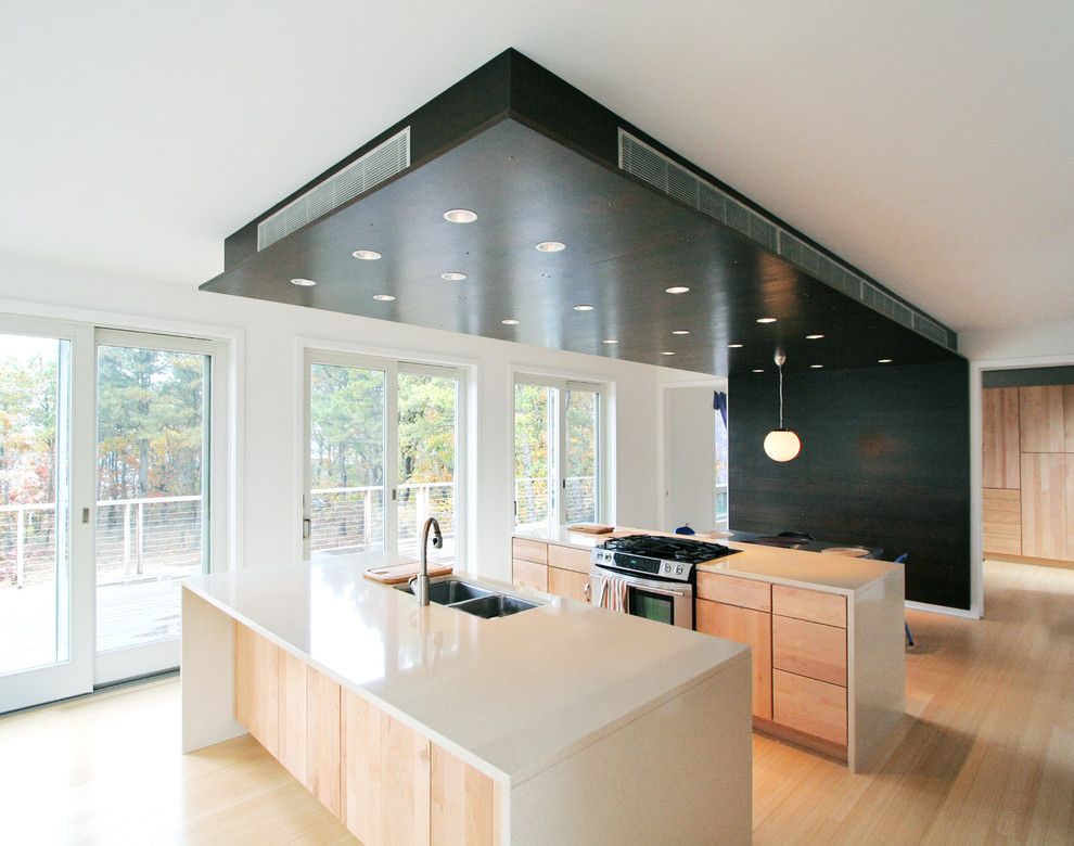 Lowes Albany Ny for a Modern Kitchen with a Dark Stained Wood and Peconic Bay House Kitchen by Resolution: 4 Architecture