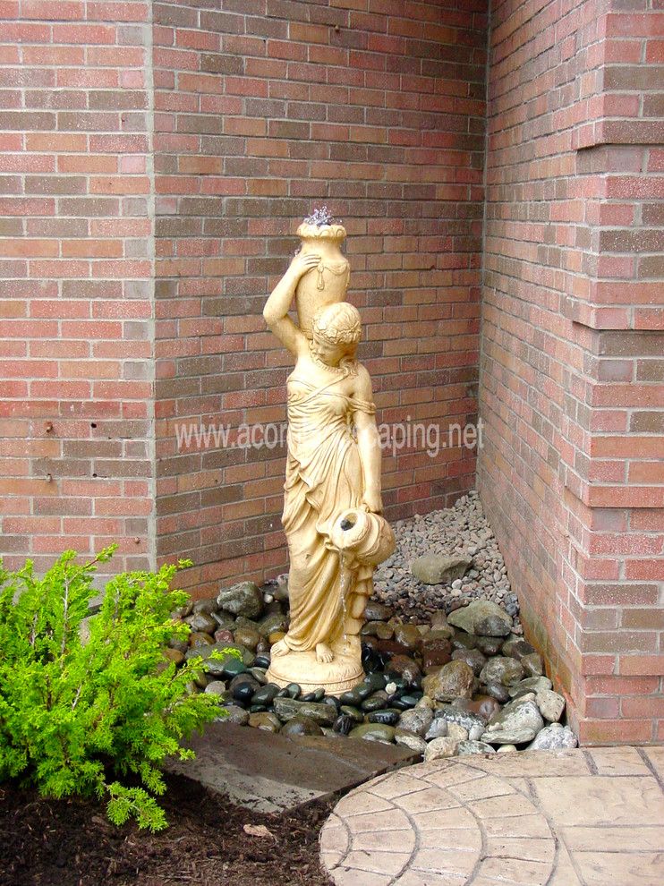 Lowes Albany Ny For A Traditional Landscape With A Bubbling Urns