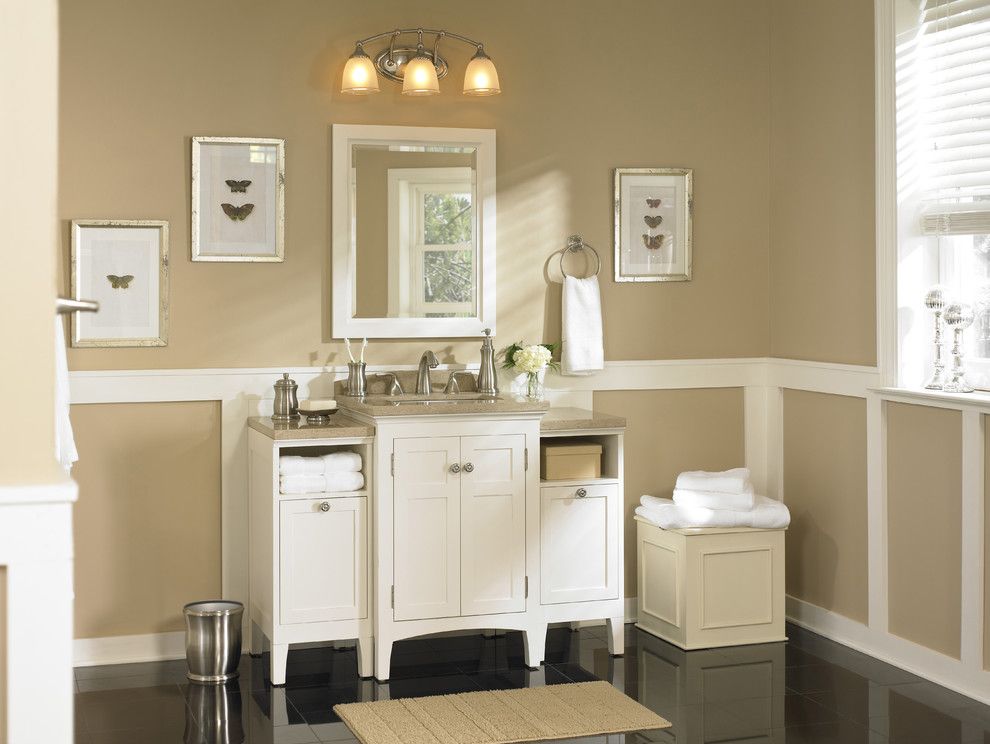 Lowes Bathroom for a Traditional Bathroom with a Bathroom Vanity and Classic Bath Packed with Storage Solutions by Lowe's Home Improvement