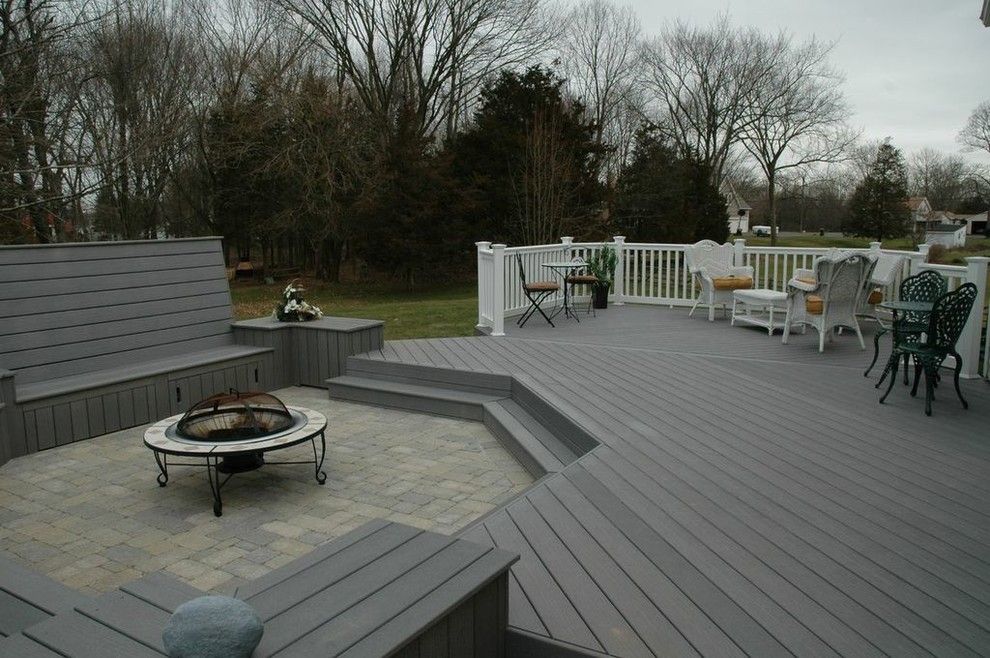 Lowes Bloomfield Ct for a Traditional Deck with a Central Connecticut Custom Outdoor Desig and Unique Deck and Patio Combination Design in Middletown, Ct by Archadeck of Central Connecticut