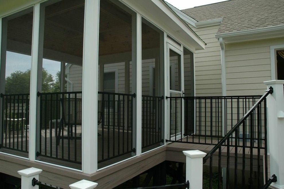 Lowes Bloomfield Ct for a Traditional Porch with a Orange Ct Outdoor Rooms and Custom Low Maintenance Deck and Freestanding Backyard Pavilion in Orange, Ct by Archadeck of Central Connecticut