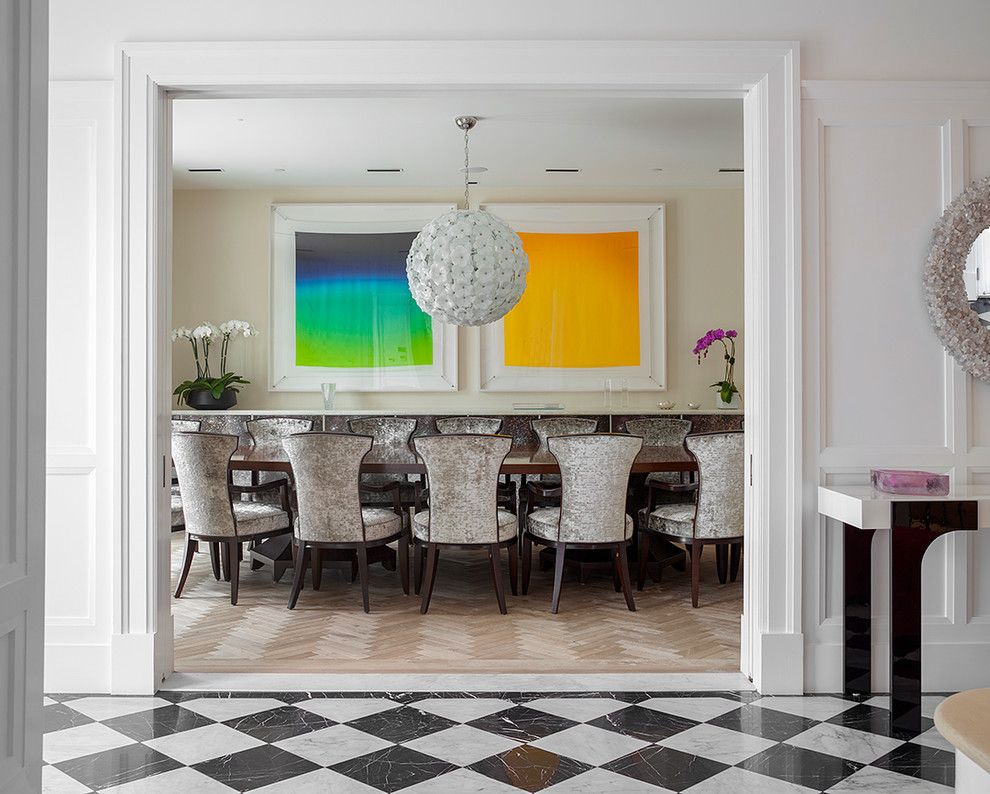 Lowes Brooklyn for a Contemporary Dining Room with a White Trim and Brooklyn Townhouse by Robert Granoff