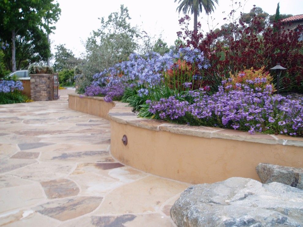 Lowes Carlsbad for a Mediterranean Patio with a Cameron Flagstone Cap and Design Build: Carlsbad Tuscan Colors by the Design Build Company