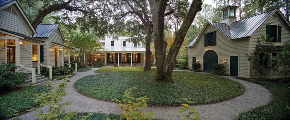 Lowes Charleston Wv for a Tropical Exterior with a Metal Roof and Among the Oaks  |  Spring Island, South Carolina by Historical Concepts